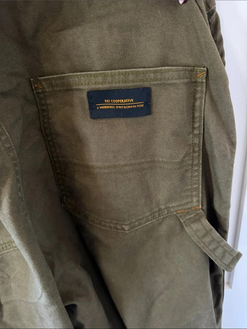REI Olive Green Utility Bib Overalls - Picture 4 of 11